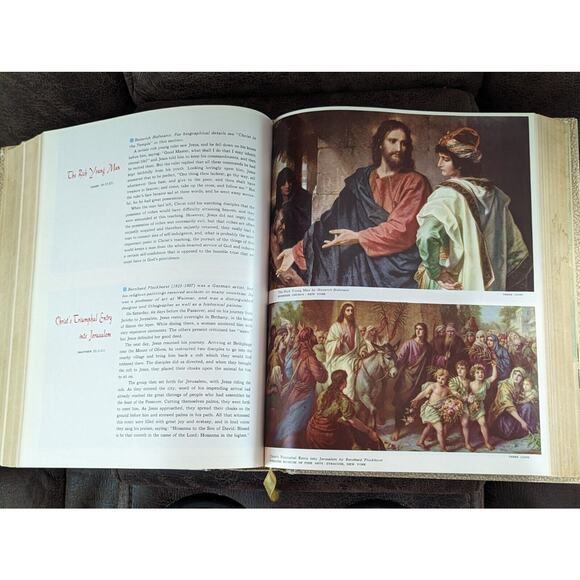 HOLY BIBLE RED LETTER SPECIAL BLUE RIBBON SCHOOL AND LIBRARY REFERENCE 1965-66 - Picture 15 of 16